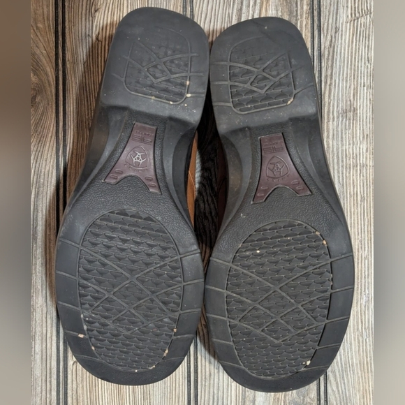 Ariat Womens Tan Leather Camel Slip-On Clogs Size 7.5B - Picture 9 of 13